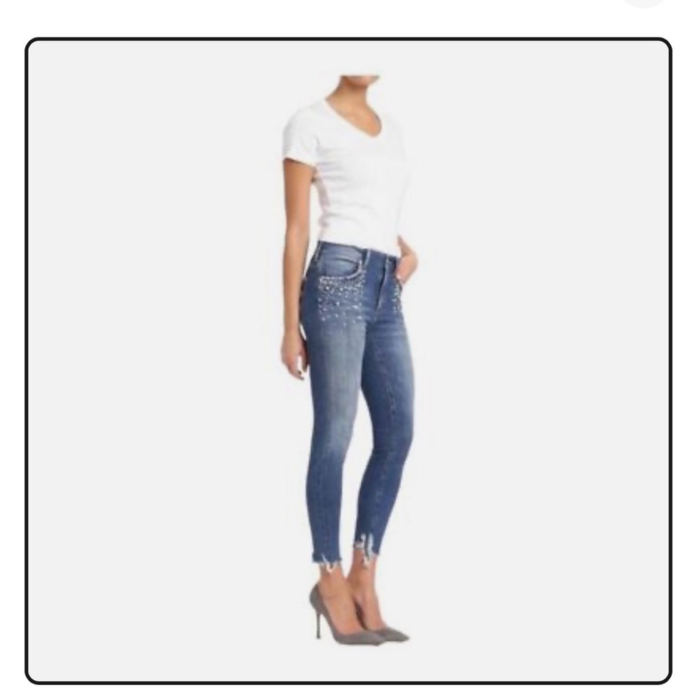 Mavi Tess Faux Pearl High Rise Super Skinny Jeans 31